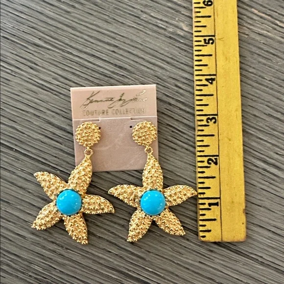 NWT Kenneth Jay Lane starfish earrings - Picture 5 of 6